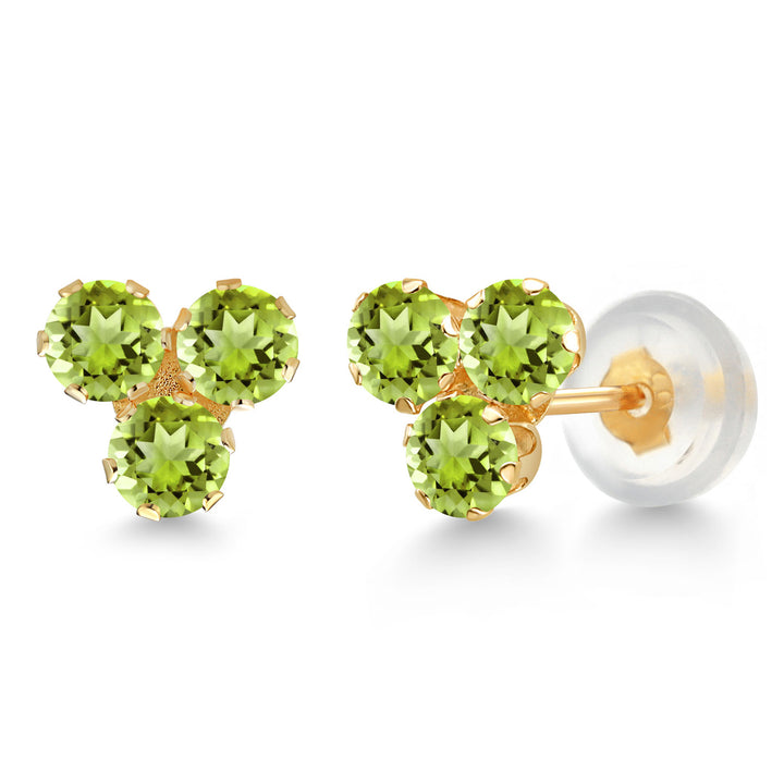 Peridot - August_Earrings in 14K Yellow Gold