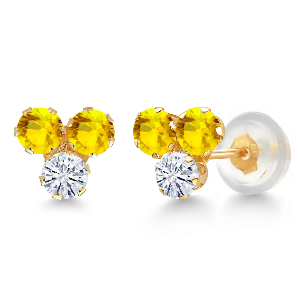 Yellow Sapphire - September_Earrings in 14K Yellow Gold