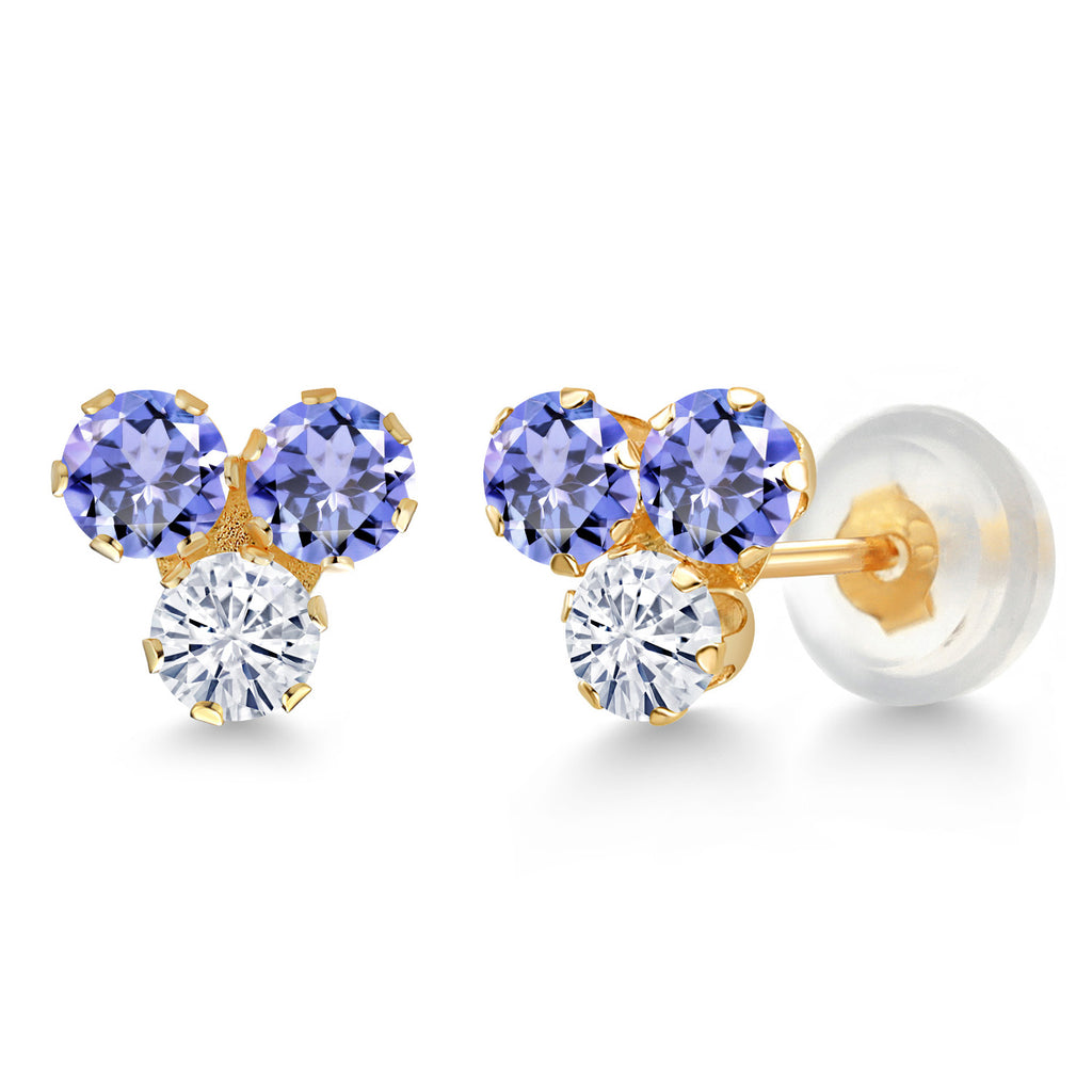 Tanzanite - December_Earrings in 14K Yellow Gold