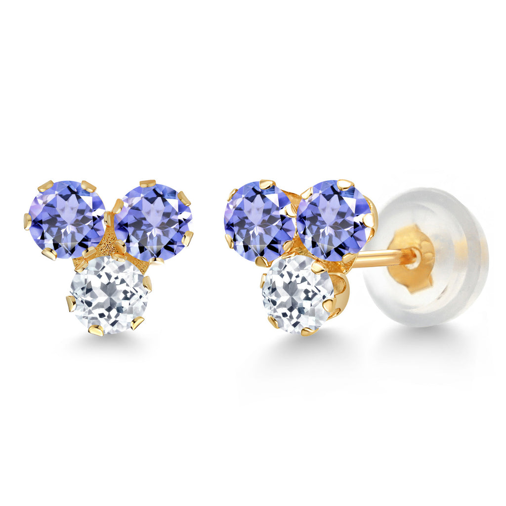 Tanzanite - December_Earrings in 14K Yellow Gold