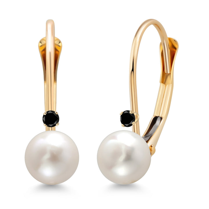 Black Diamond - April_Earrings in 14K Yellow Gold