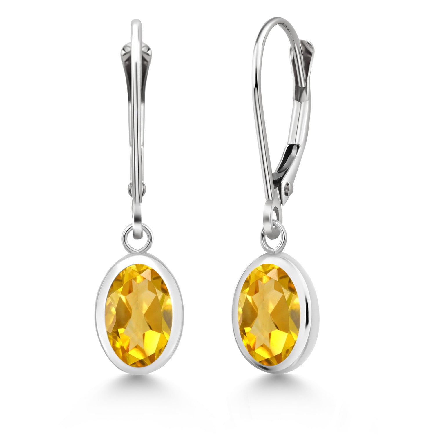 Citrine - November_Earrings in 925 Sterling Silver