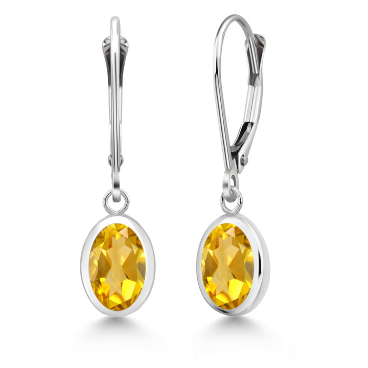 Citrine - November_Earrings in 925 Sterling Silver