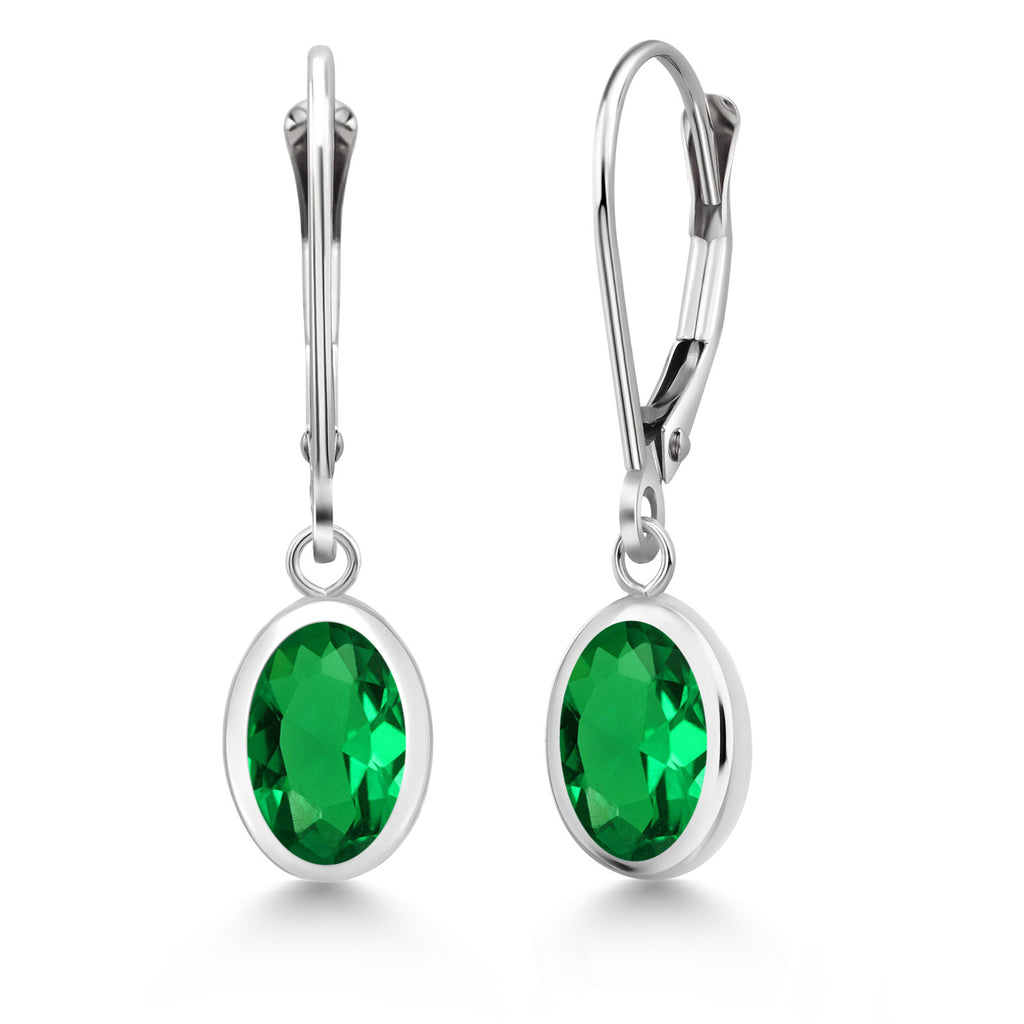 Nano Emerald - May_Earrings in 925 Sterling Silver