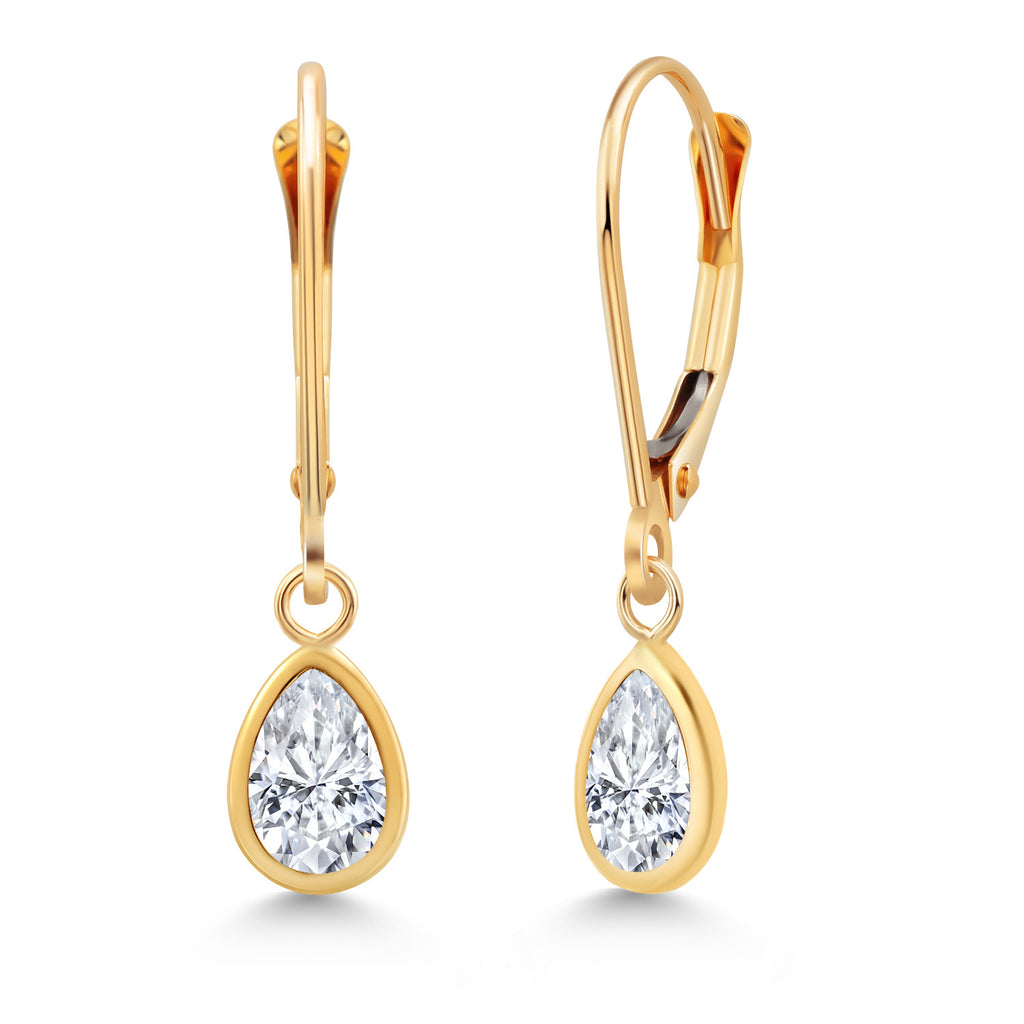 Moissanite - April_Earrings in 14K Yellow Gold