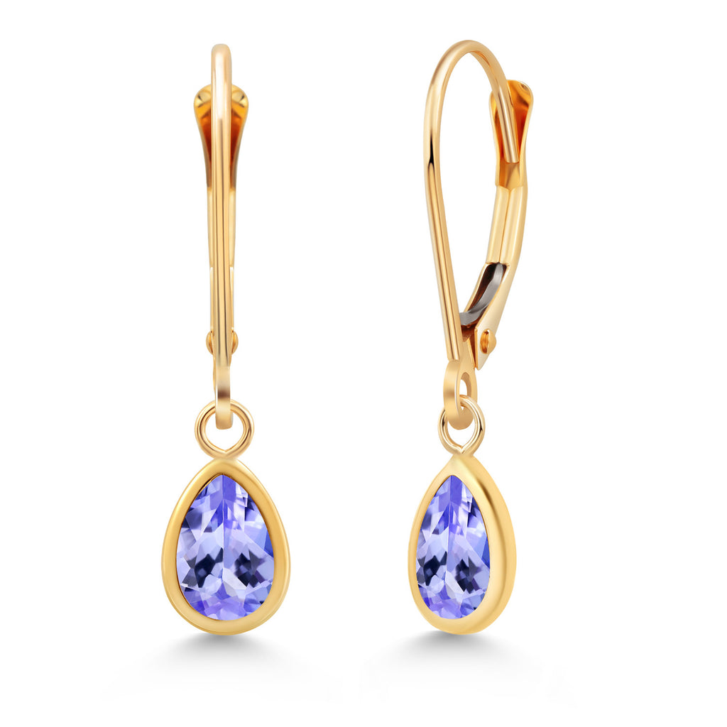 Tanzanite - December_Earrings in 14K Yellow Gold