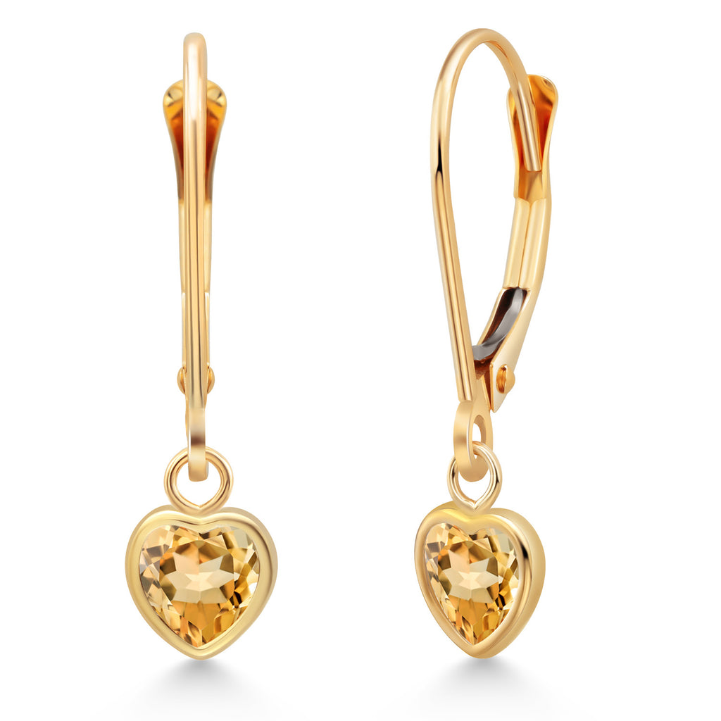 Citrine - November_Earrings in 14K Yellow Gold