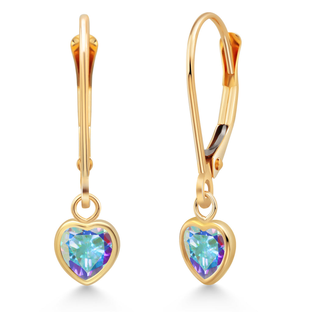Mercury Mist Mystic Topaz_Earrings in 14K Yellow Gold