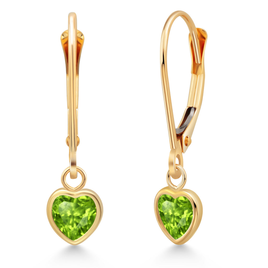 Peridot - August_Earrings in 14K Yellow Gold