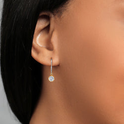 Earrings in 925 Sterling Silver and 14K Yellow Gold