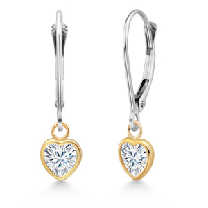 Earrings in 925 Sterling Silver and 10K Yellow Gold