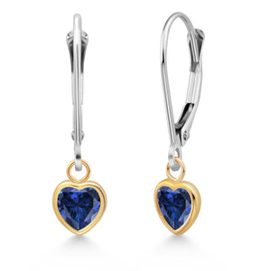 Earrings in 925 Sterling Silver and 10K Yellow Gold