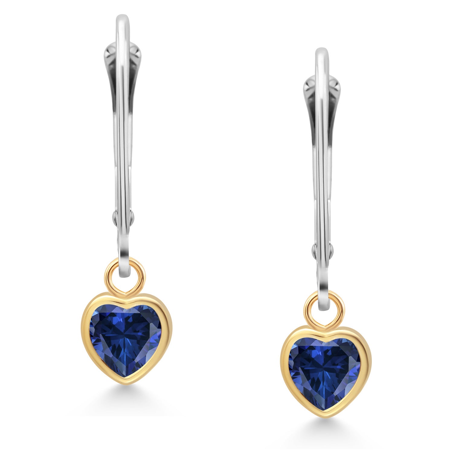 Earrings in 925 Sterling Silver and 10K Yellow Gold