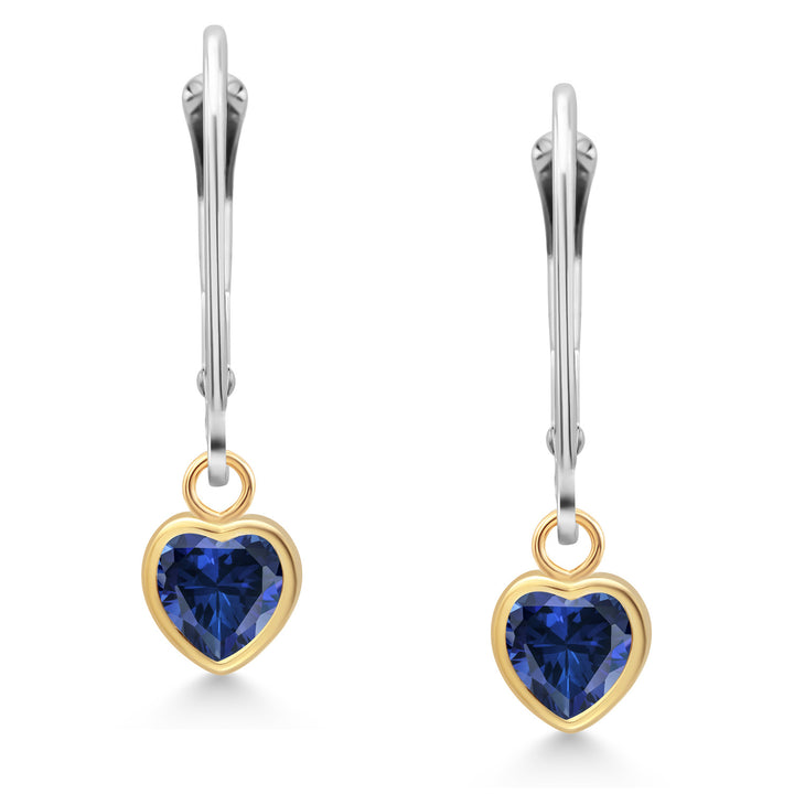 Earrings in 925 Sterling Silver and 10K Yellow Gold