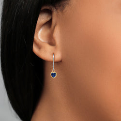 Earrings in 925 Sterling Silver and 14K Yellow Gold