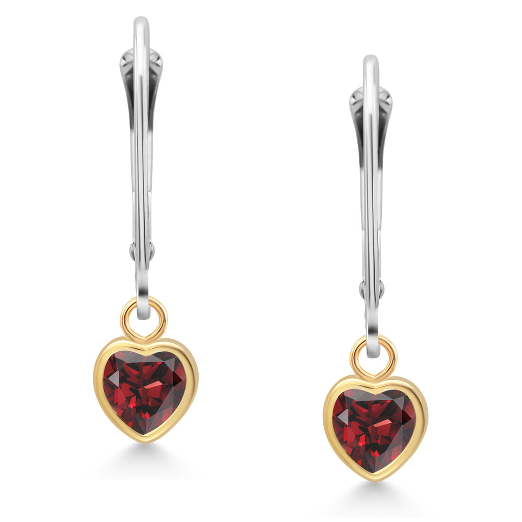 Earrings in 925 Sterling Silver and 10K Yellow Gold