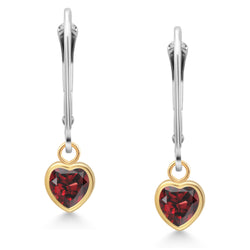 Earrings in 925 Sterling Silver and 14K Yellow Gold