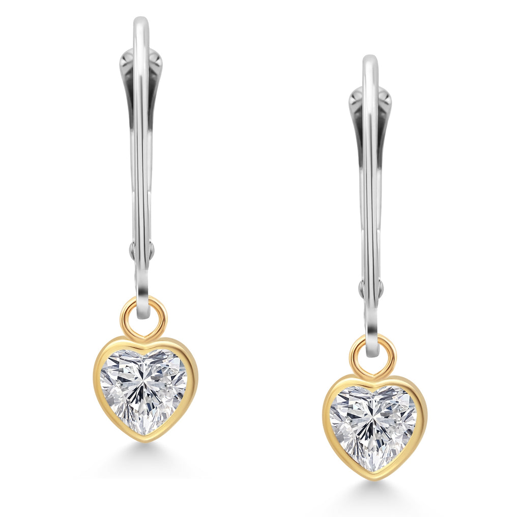 Earrings in 925 Sterling Silver and 10K Yellow Gold