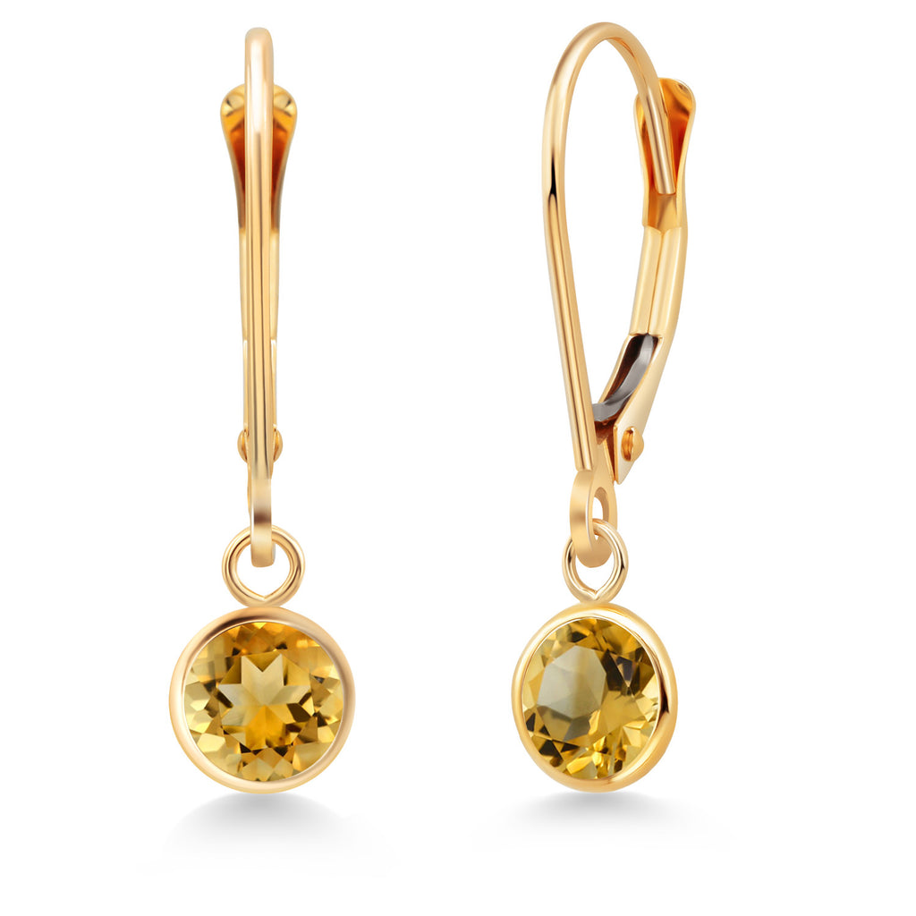 Citrine - November_Earrings in 14K Yellow Gold