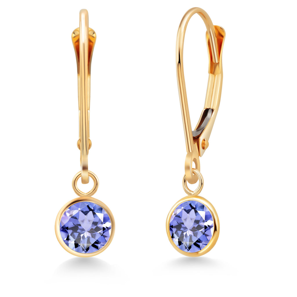 Tanzanite - December_Earrings in 14K Yellow Gold