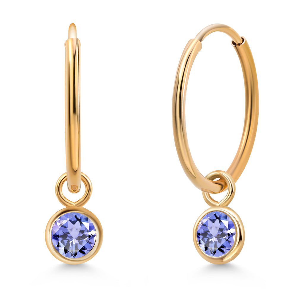 Tanzanite - December_Earrings in 14K Yellow Gold