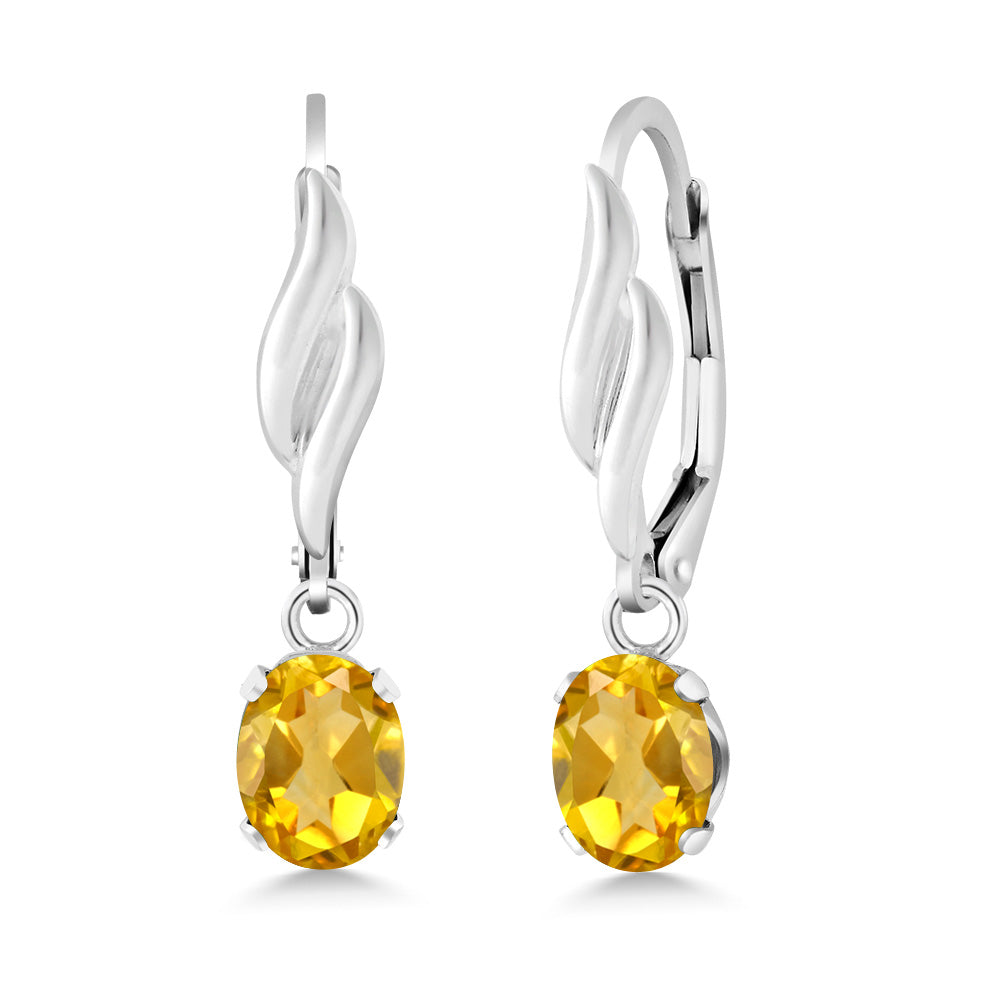 Citrine - November_Earrings in 925 Sterling Silver