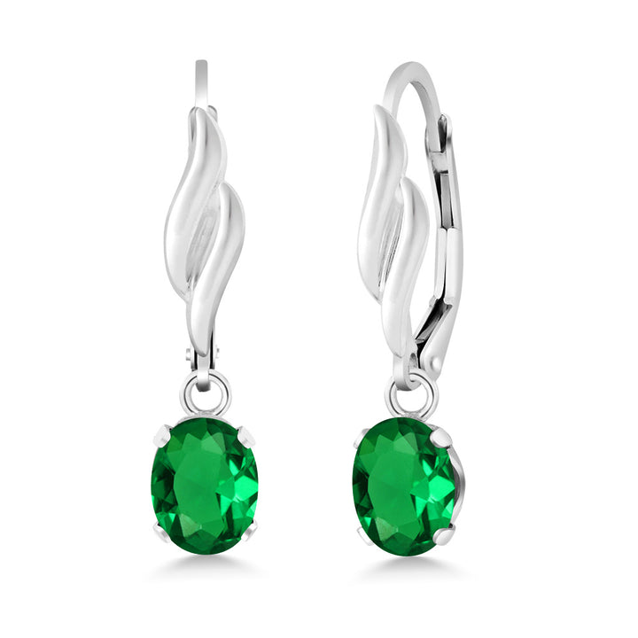Nano Emerald - May_Earrings in 925 Sterling Silver