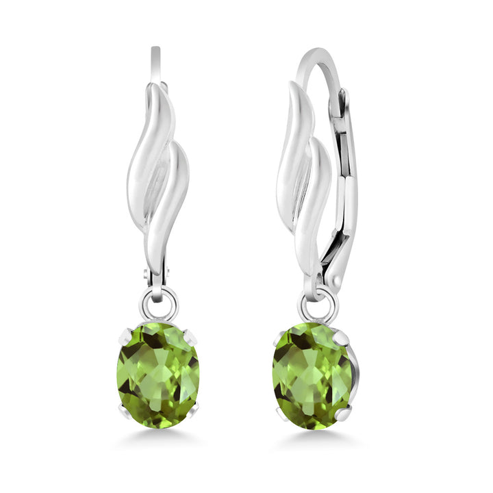 Peridot - August_Earrings in 925 Sterling Silver