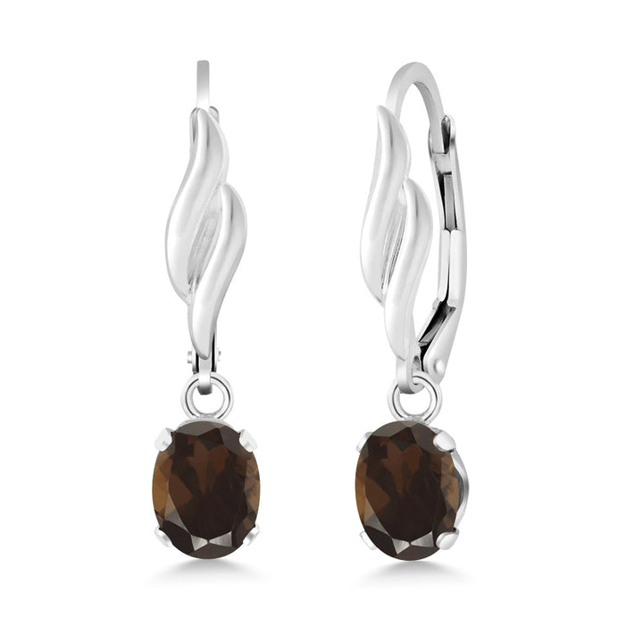 Smoky Quartz_Earrings in 925 Sterling Silver
