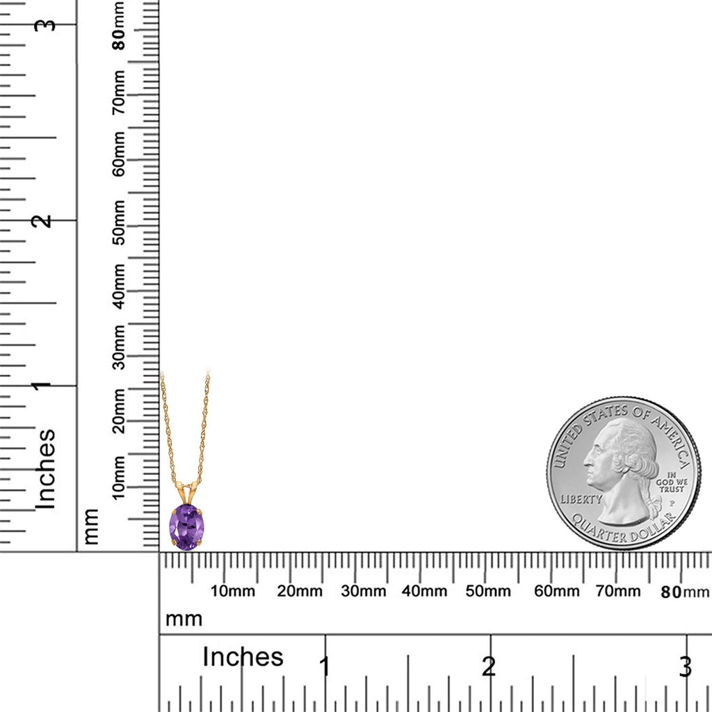 Amethyst - February_Pendant in 14K Yellow Gold
