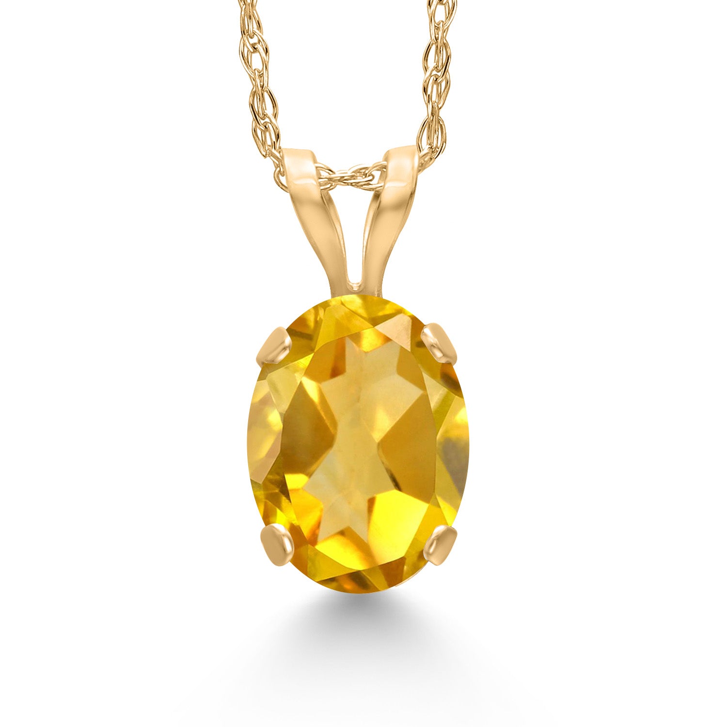 Citrine - November_Pendant in 14K Yellow Gold
