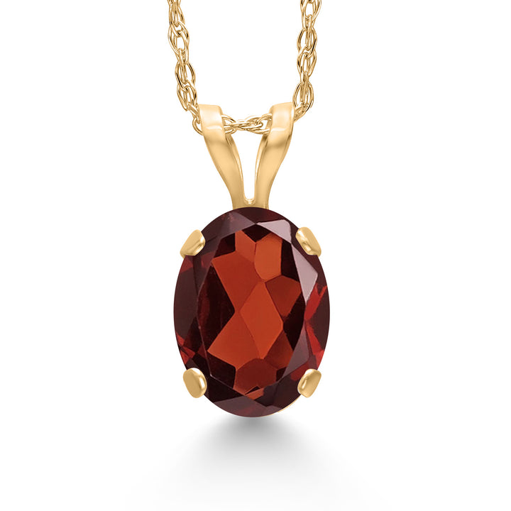 Garnet - January_Pendant in 14K Yellow Gold