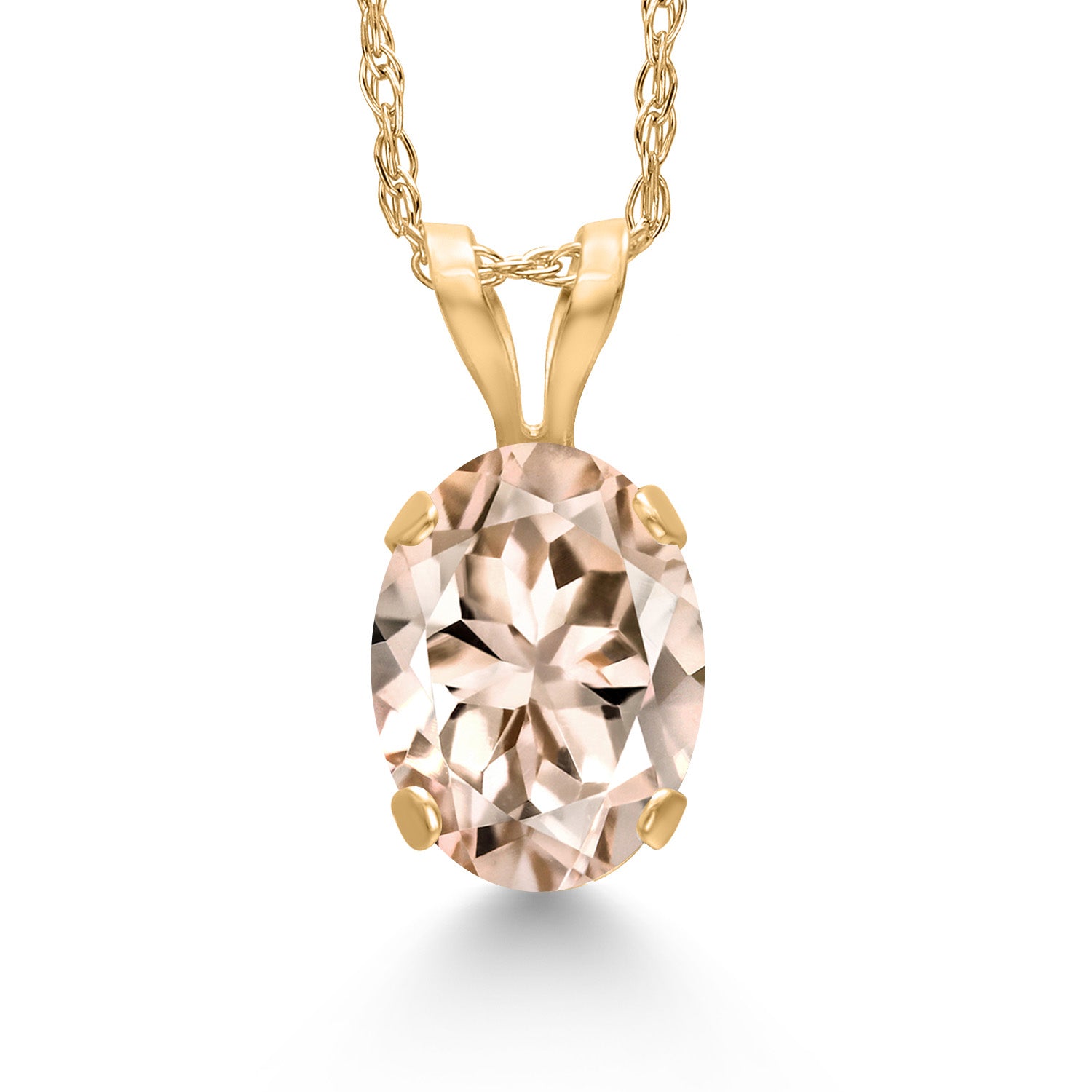 Morganite - October_Pendant in 14K Yellow Gold