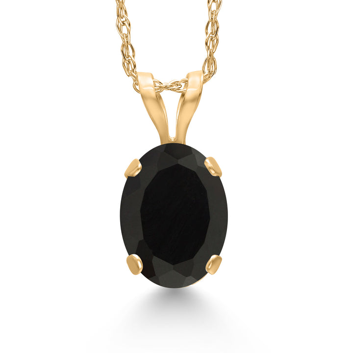 Onyx - December_Pendant in 14K Yellow Gold