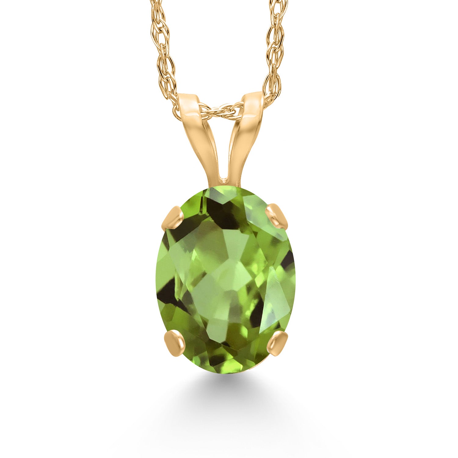 Peridot - August_Pendant in 14K Yellow Gold