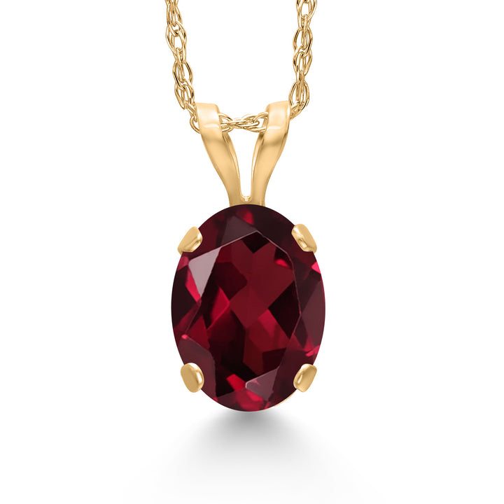 Rhodolite Garnet_Pendant in 14K Yellow Gold
