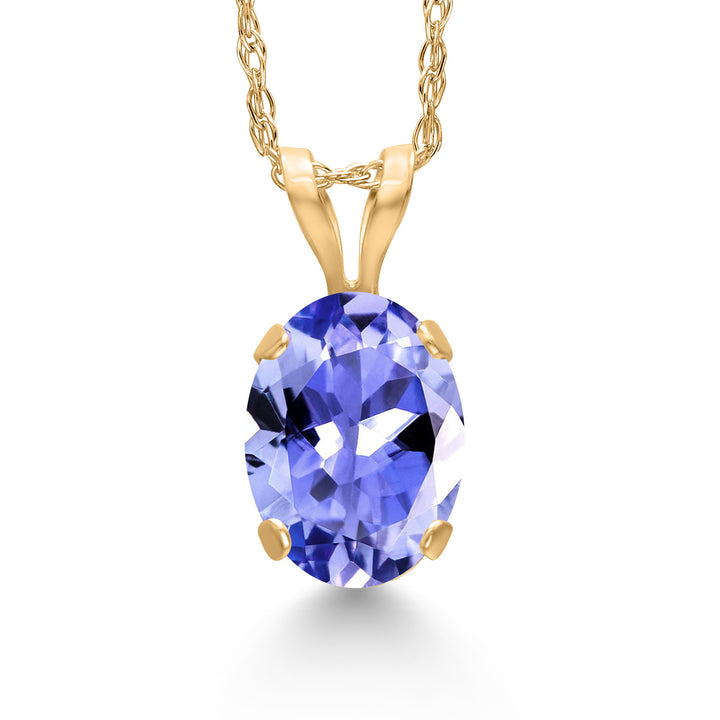 Tanzanite - December_Pendant in 14K Yellow Gold