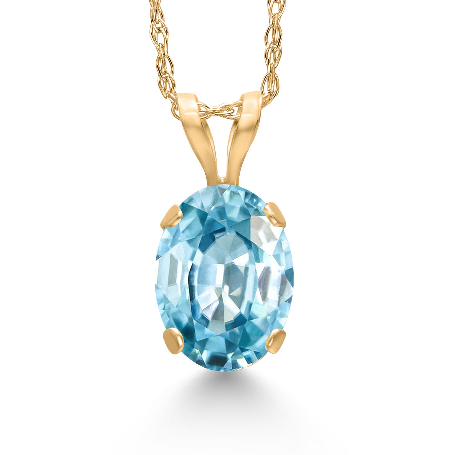 Zircon_Pendant in 14K Yellow Gold