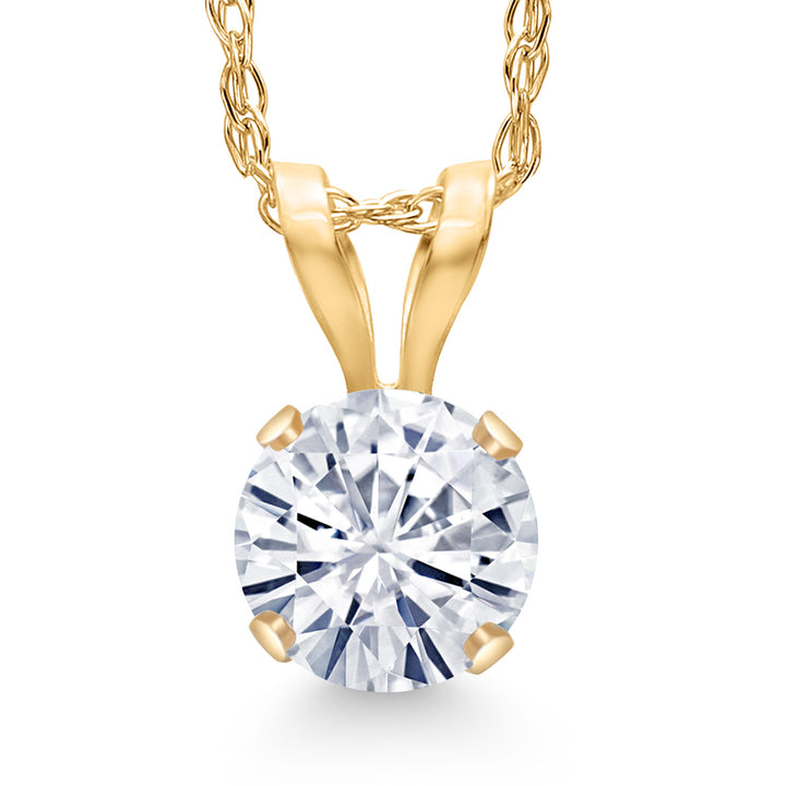 Moissanite - April_Pendant in 14K Yellow Gold