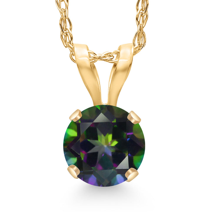 Mystic Topaz_Pendant in 14K Yellow Gold