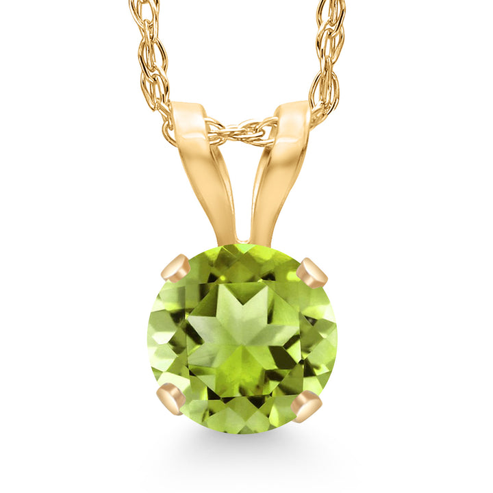 Peridot - August_Pendant in 14K Yellow Gold