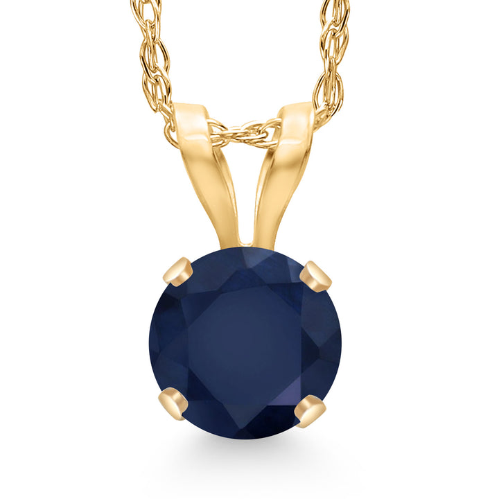 Sapphire - September_Pendant in 14K Yellow Gold