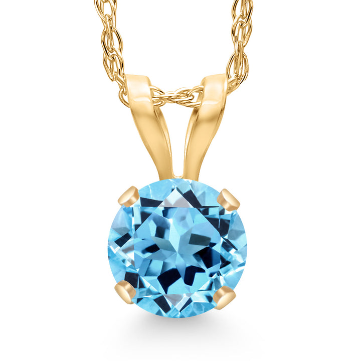 Topaz - November_Pendant in 14K Yellow Gold