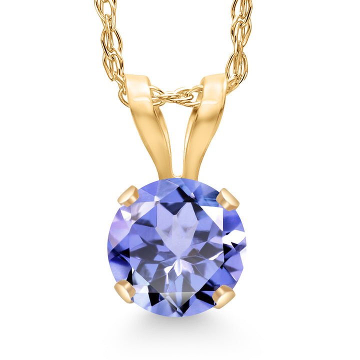 Tanzanite - December_Pendant in 14K Yellow Gold