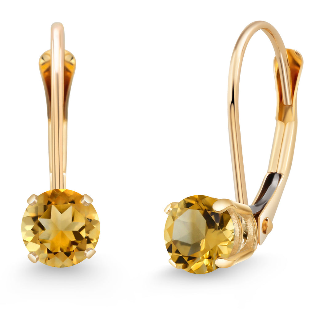 Citrine - November_Earrings in 14K Yellow Gold
