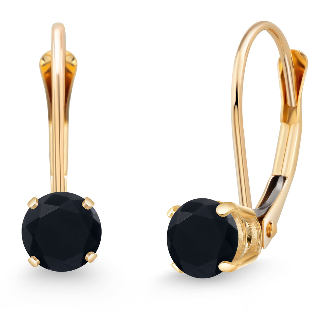 Onyx - December_Earrings in 14K Yellow Gold