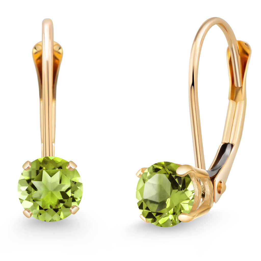 Peridot - August_Earrings in 14K Yellow Gold