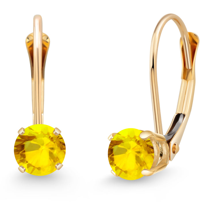 Yellow Sapphire - September_Earrings in 14K Yellow Gold
