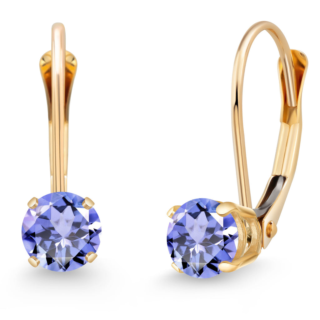 Tanzanite - December_Earrings in 14K Yellow Gold