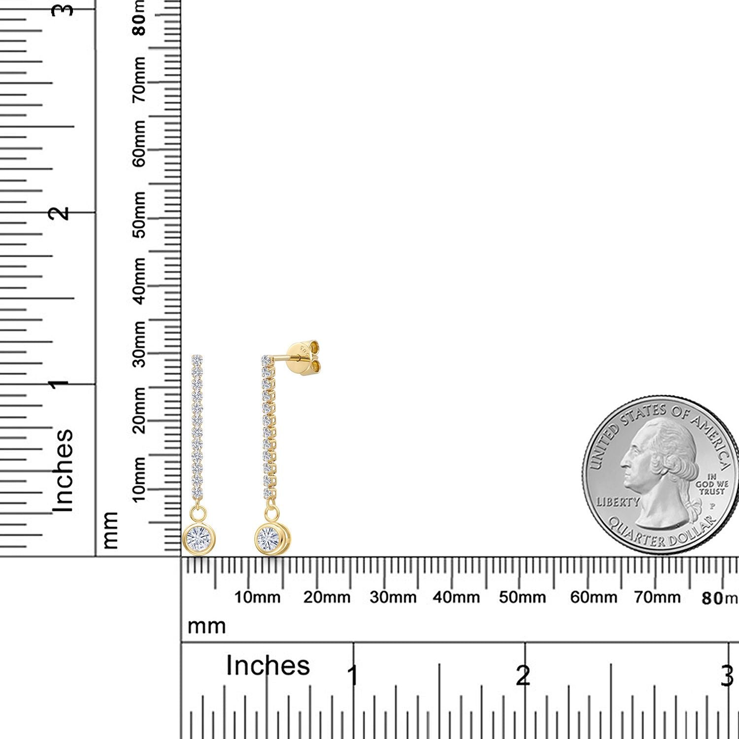 Near Colorless (GH) and E - F_Earrings in 14K Yellow Gold